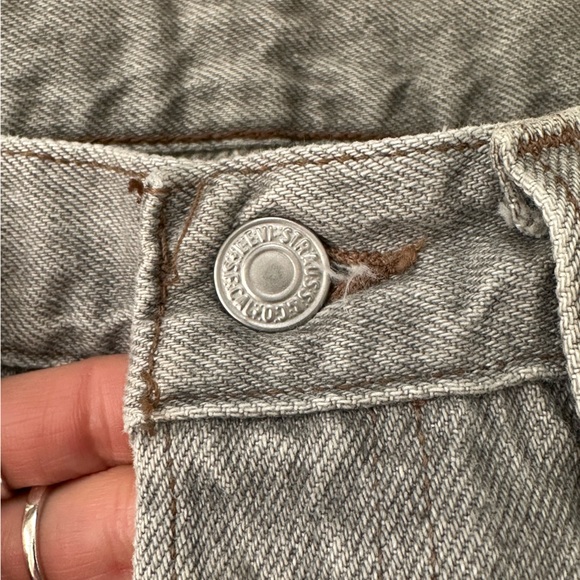 Vintage 90’s Levi’s 501 Button Fly USA Made Straight 32x32 🔥 Light Gray - Picture 15 of 15